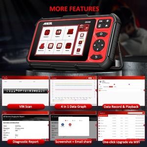 ANCEL DS300 OBD 2 Escáner OBD2 Automotriz Herramienta de diagnóstico de coche Prueba bidireccional Lector de código de motor Herramienta de programación de llaves IMMO