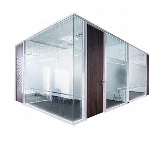 Tabique desmontable de vidrio para oficina, sistema de pared de partición desmontable, a prueba de sonido, OEM - Product Image 3