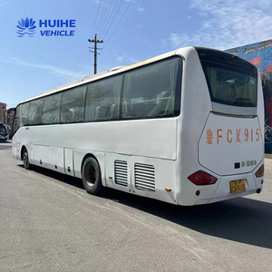 Автобусный автобус ZhongTong 65 мест, дизельный мини-автобус с автоматической коробкой передач, рулевое управление, б/у городской автобус для продажи