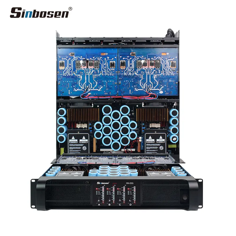 Sinbosen amplifier dj, penguat daya 10000 watt, amplifier dj kelas td 4 saluran, garansi 3 tahun DS-22Q