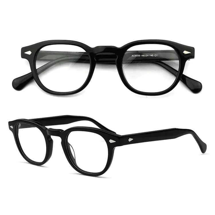 Gafas ópticas superiores 2024, gafas clásicas coloridas, acetato grueso, gafas italianas de lujo, hojas de acetato para gafas