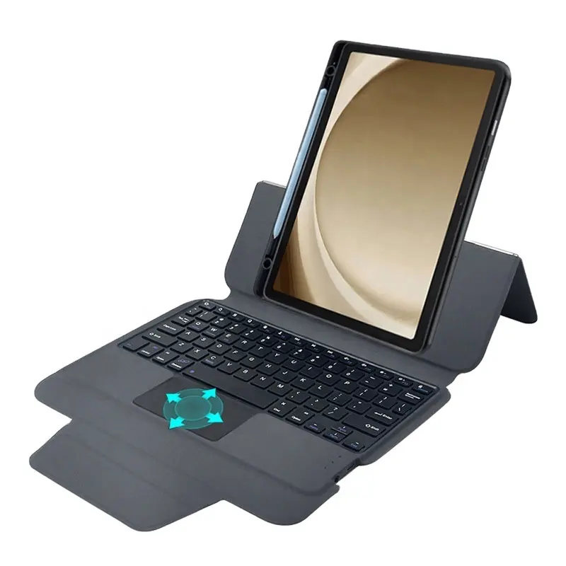 Casing Tablet 11 inci kulit PU anti guncangan, casing pelindung Tablet, casing kulit PU Universal, casing Keyboard Bluetooth nirkabel, casing ajaib Universal, untuk Samsung Galaxy A9 PLUS