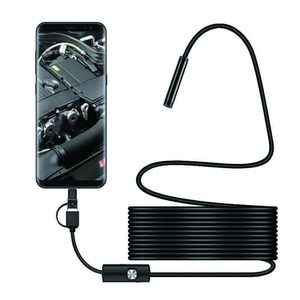 5.5mm HD lens 3-in-1 cep telefonu bilgisayar sert kablolu su geçirmez araba kanalizasyon muayene delik kamera tipi C ışık ile - Product Image 1