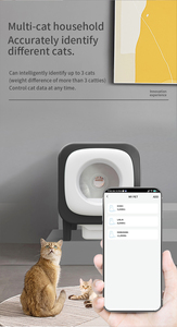 Trend 2025 Zelfreinigende Kattenbak Met Automatische Veiligheidssensoren Voor Meerdere Katten Bedekt Geurverwijderingskattentoilet - Product Image 4