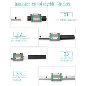 Riel de guía lineal MGN7 MGN9 MGN12 MGN15 1 Uds MGN guía lineal + 1 Uds MGN Slider enrutador de riel lineal 100-600MM impresora 3D - Product Image 5