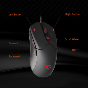 ケーブルゲーミングマウス付きコンピューターマウス光学バックライト付きオフィスワイヤードマウスカスタムロゴ - Product Image 3