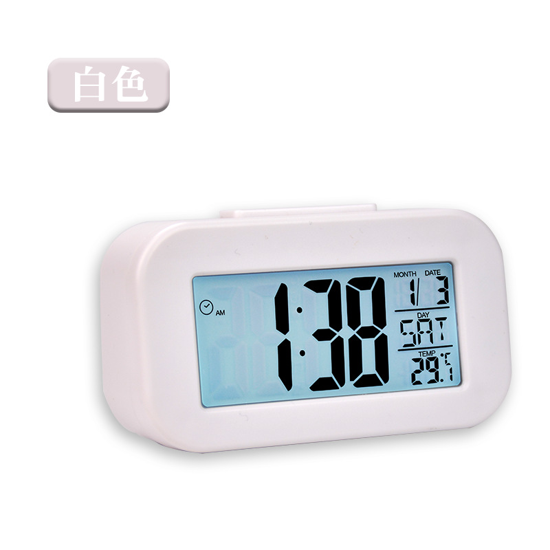 Mini desktop clock, white