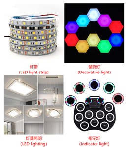 Высокоэффективный 5050 RGB SMD светодиодный чип 0,5 Вт полноцветный светодиодный 5050 пакет RGB SMD светодиодный чип RoHs - Product Image 6