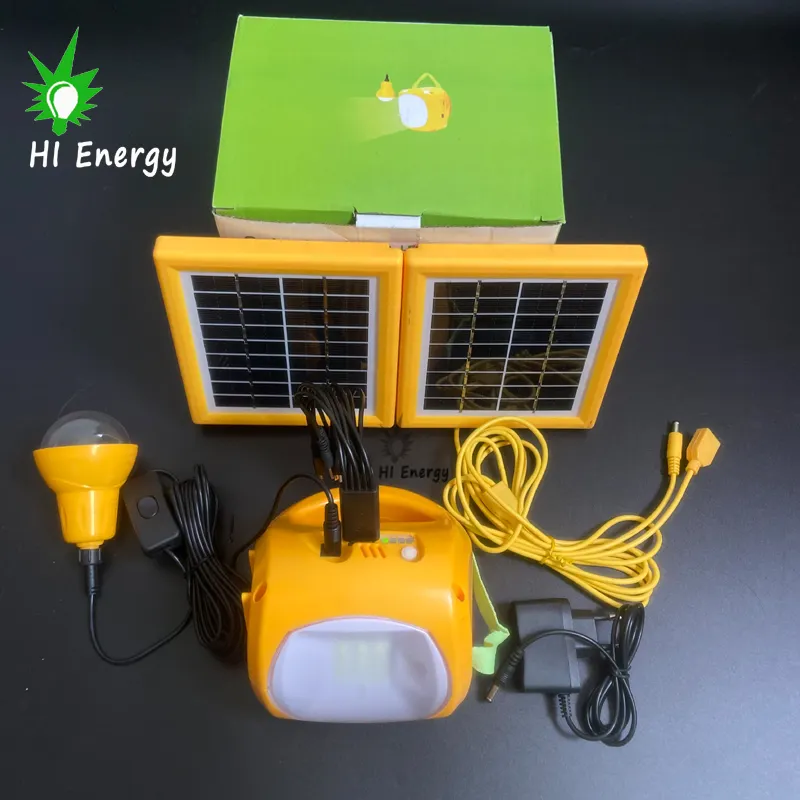 हाइपावर सौर ऊर्जा ऊर्जा प्रणाली सौर एलईडी लालटेन पोर्टेबल सौर लालटेन आउटडोर चार्जर के साथ