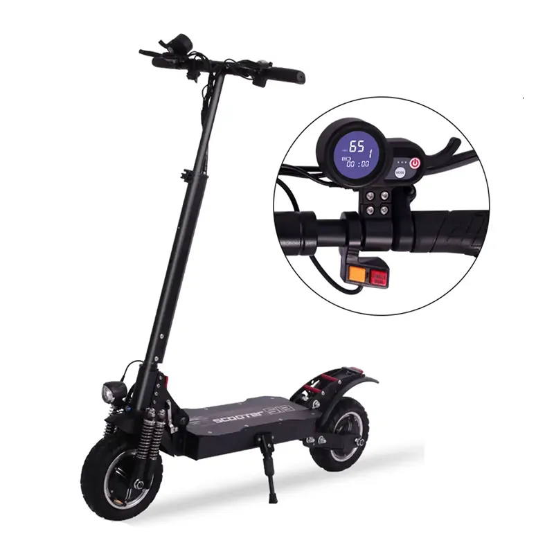 Scooter eléctrico de 10 pulgadas, Scooter Eléctrico plegable para adultos, Scooter Eléctrico todoterreno, doble motor, gran potencia, alta velocidad