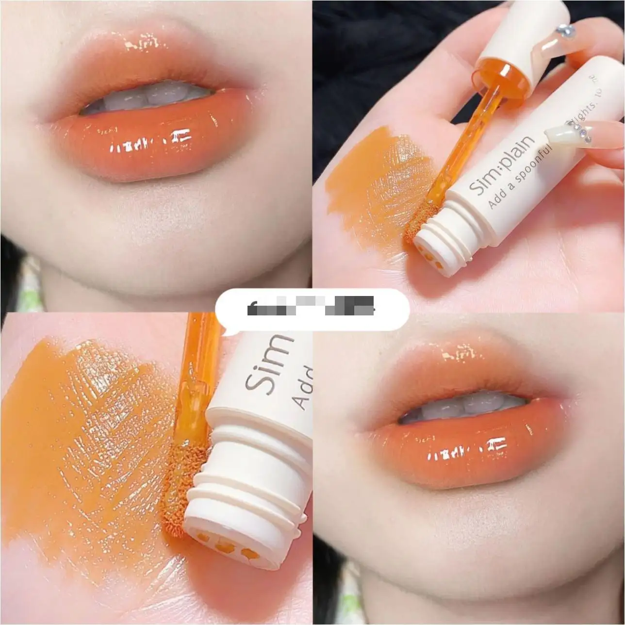 Batom com soro de cor clara fosca base vegana logotipo personalizado matiz mágica para bochechas base de brilho labial de mudança de cor de marca própria