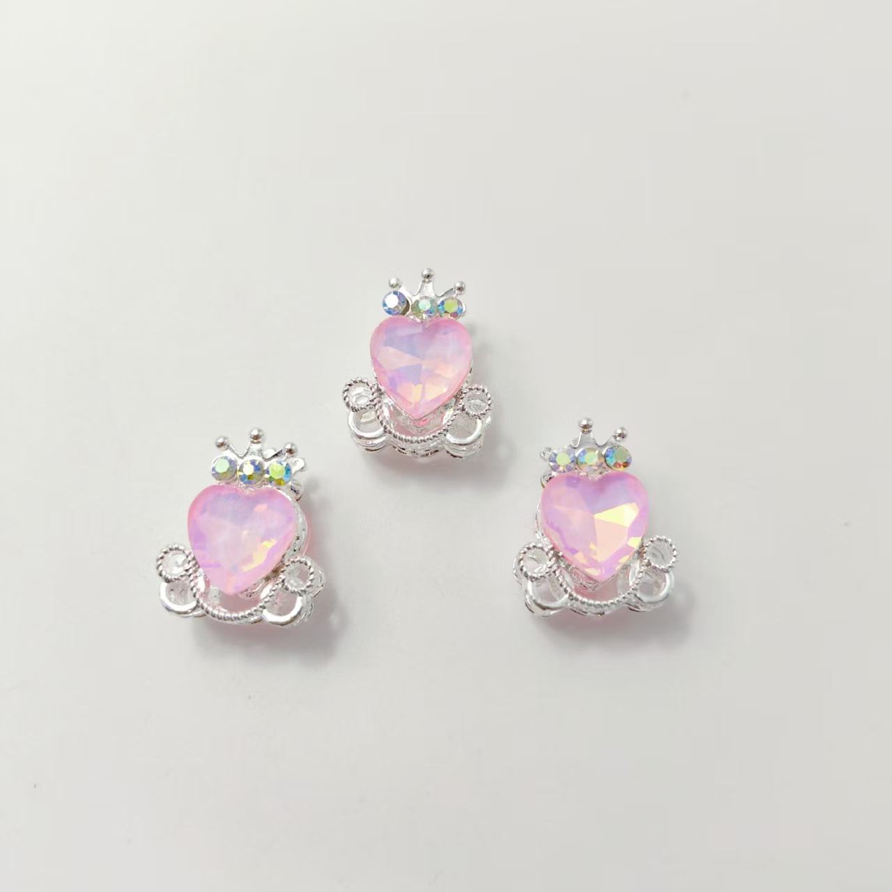 Diamant rose moka plaqué argent