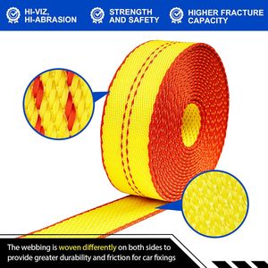 2 "X 12 'Heavy Duty Car Tie Down Straps W/Double J ganchos para transportar o transporte de veículos para caminhões, UTV Tow Trucks - Product Image 4