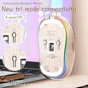 2025 Neues Design USB Typ C 3D-Stil Drahtlose Mini-Maus RGB Transparente 2,4G wiederauf ladbare Computer-Büromaus - Product Image 6