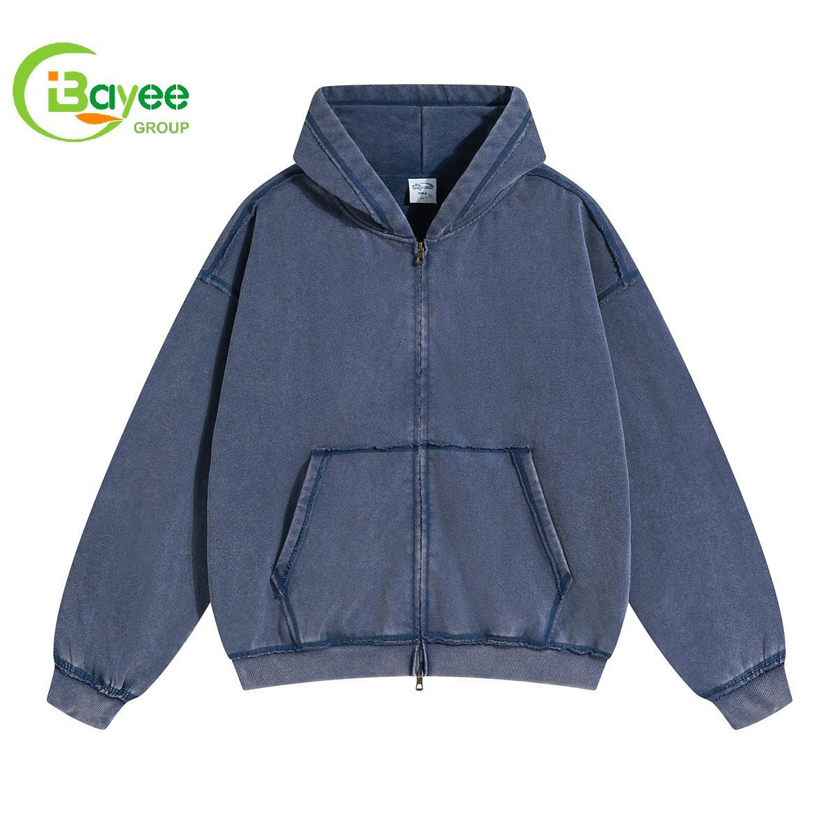 Sudadera con capucha NAVY en blanco