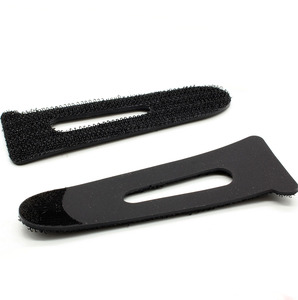Logotipo elevado colorido personalizado Material de goma de PVC Gancho elástico y lazo Cinta de sujeción Lengüeta de manga para puño de chaqueta - Product Image 1