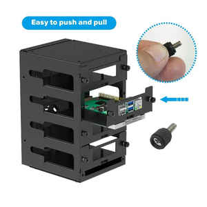 Complete Desktop <strong>Raspberry</strong> <strong>Pi</strong> Cluster for <strong>Raspberry</strong> <strong>Pi</strong> 4 and 2.5-inch SSD, 4 Front-Removable Layers and 2 Cooling Fans - Product Image 5