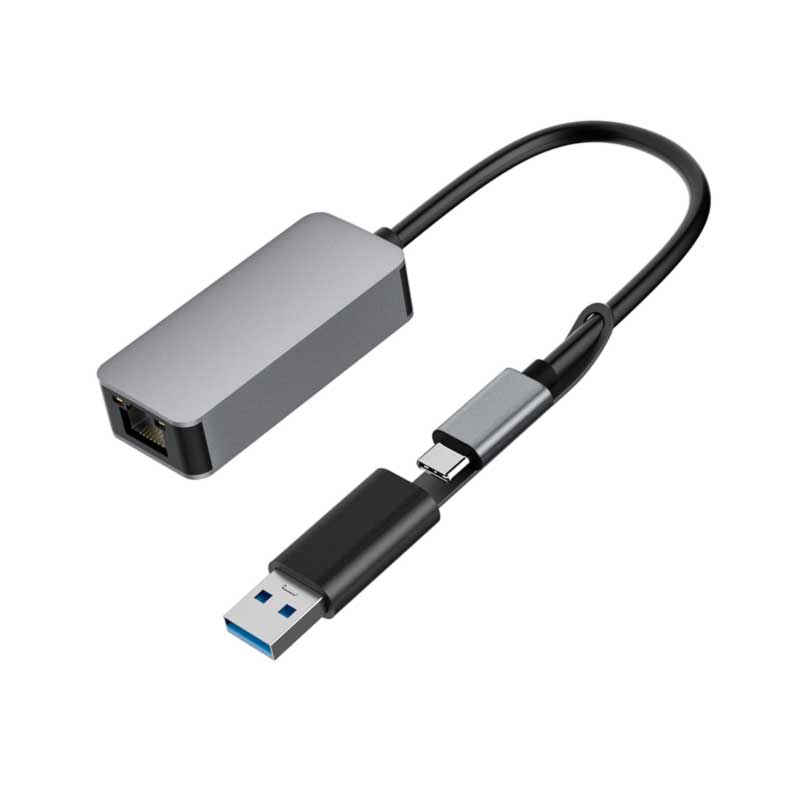 2 IN 1USB C+USB A To Ethernet Network Cards