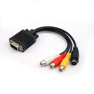 Cable de componente VGA a RCA VGA a TV S-Video 3 RCA PC Computadora Cable adaptador AV