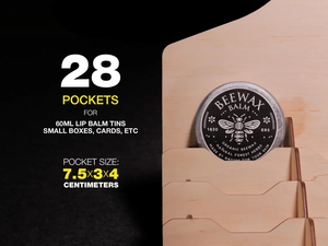 Cửa hàng bán lẻ Countertop Rack 2 oz tin Jar gỗ hiển thị tùy chỉnh gỗ Lip Balm đứng Salve hiển thị cho Craft công bằng Nhà cung cấp gian hàng - Product Image 6