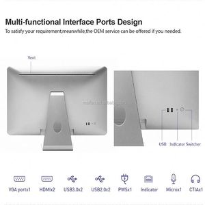 Pantalla táctil de computadora monobloque de fábrica de China todo en una computadora y procesador con Wifi