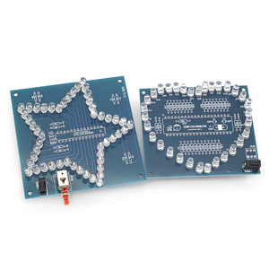 DIY elektronik kiti kalp şekli renkli parlama LED RGB modülü aşk su ışık STC89C52 51 Arduino için tek çipli mikro