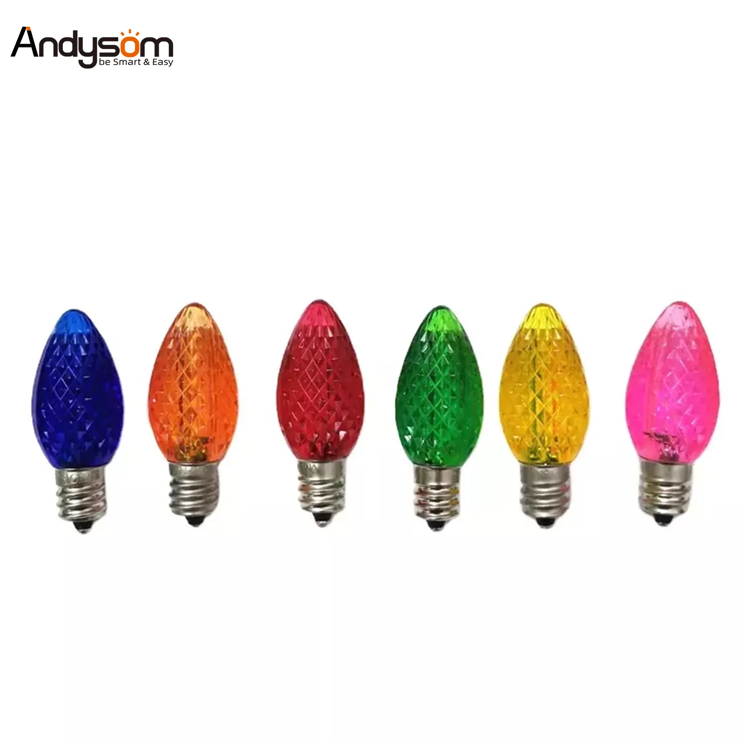 Decoración de Navidad multicolor fresa C7 0,6 W E12 led filamento de espaã a led e14 bombilla