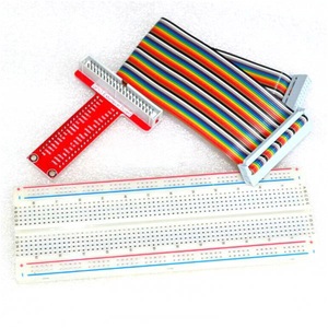 Raspberry Pi 3 & Raspberry Pi 2 modello B GPIO adattatore piastra oro plug-in versione + MB-102 830 punti Breadboard + cavo GPIO kit