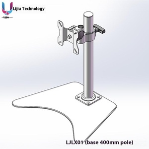 Silver Aluminum Alloy Cable <strong>Function</strong> Desktop <strong>TV</strong> Bracket New Rotating <strong>Computer</strong> <strong>LCD</strong> Monitor Bracket <strong>with</strong> 90 Degree Tilt Angle - Product Image 2