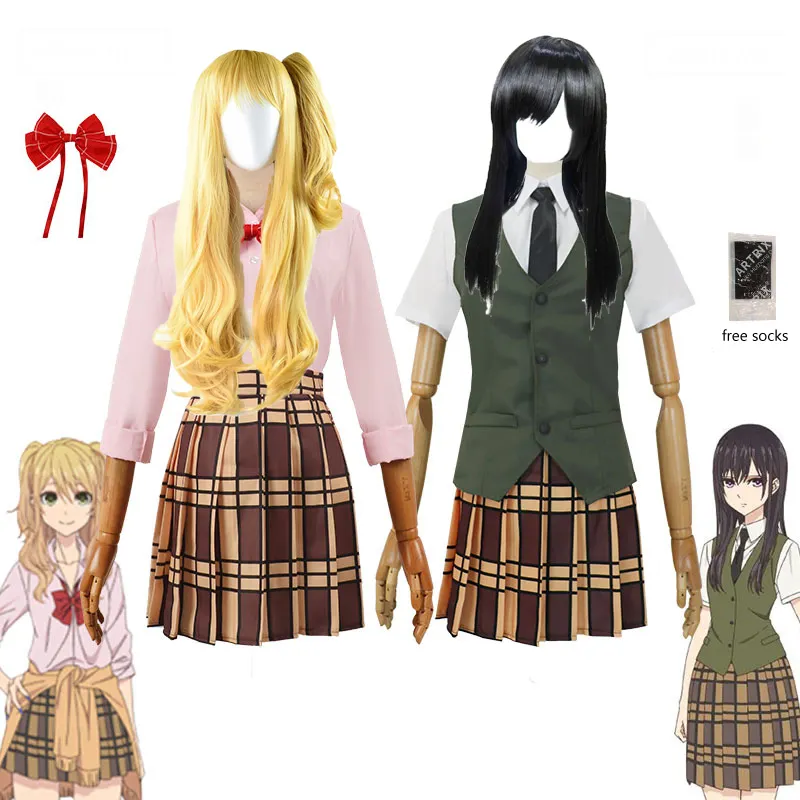 Anime Manga Citrus Aihara Yuzu Aihara Mei Costume d'uniforme scolaire Costume Cosplay Jupe Costume Femme Chemise Gilet Costume d'Halloween