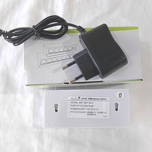 Sunsoont Ethernet Switch <strong>10</strong>/<strong>100M</strong> 5/8 Port Plastics Network Switcher Optical Fiber <strong>LAN</strong> Switching Media Converter - Product Image 3