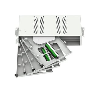 ANSHI 19 Inch Rotary Fiber Optic <strong>Patch</strong> <strong>Panel</strong> with 12 24 48 SC/UPC Ports ODF 4G/3G <strong>Network</strong> Terminal Box for 4G/3G <strong>Networks</strong>