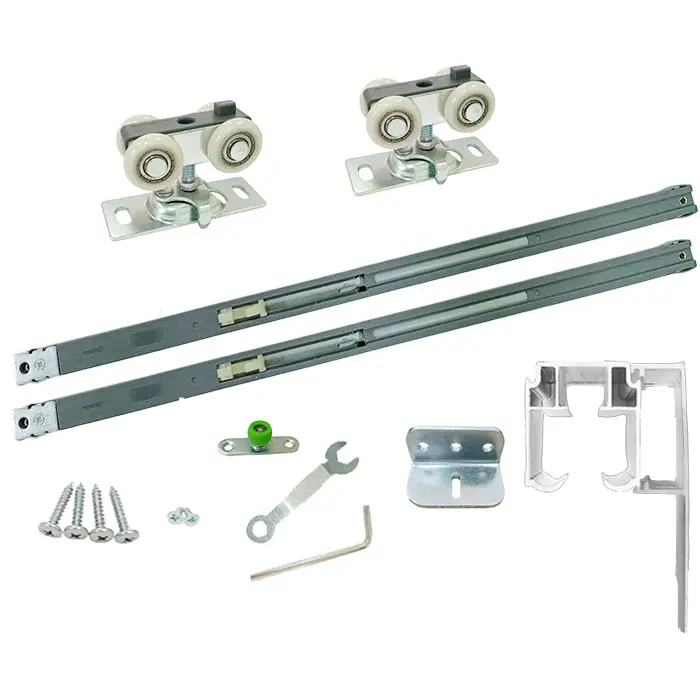 Heavy Duty 80KG 176LBS Super Smooth 4 Wheels Ball Bearing Roller Sliding Door System