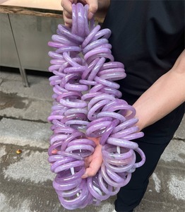 Wholesale Bruma Jadite Bangle Natural Gemstone Violet Jade Jadeite Women Stone Bangle Charm Bangles for Mother's Day Gift
