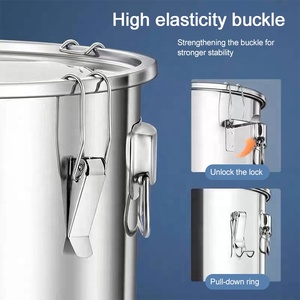 หม้อสแตนเลส18/8ขนาดใหญ่หม้อทำอาหารแบบหนาพร้อมฝาแบบหนา - Product Image 3