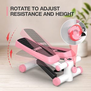 Portable Home Gym Mini Fitness Stepper Exercise Machine with <strong>LCD</strong> <strong>Display</strong> and Resistance Band Workout <strong>Program</strong> - Product Image 3
