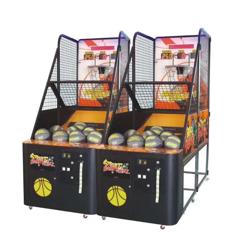 Machine de jeu de tir de basket-ball électronique d'arcade pliable commerciale Machine d'arcade de simulateur de tir de basket-ball