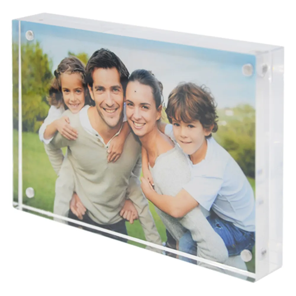 Magnetic Picture Frames 10MM Thickness Stand in Desktop 5x7 Acrylic Photo Frame