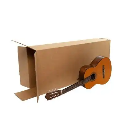Cajas móviles de Casa de cartón grande de alta calidad, cajas de embalaje de eliminación fuerte, caja de envío de guitarra