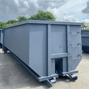 Fabricação Outdoor Metal <span class=keywords><strong>Scrap</strong></span> Collection Roll off Dumpster Gancho Lift Waste Bin para Máquinas de Tratamento de Resíduos