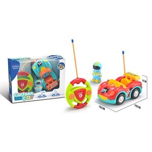 子供用電気2.4g RCカーライトミュージック付きホットセール漫画RCパトカーレーシングカー電車の航空機おもちゃ - Product Image 5