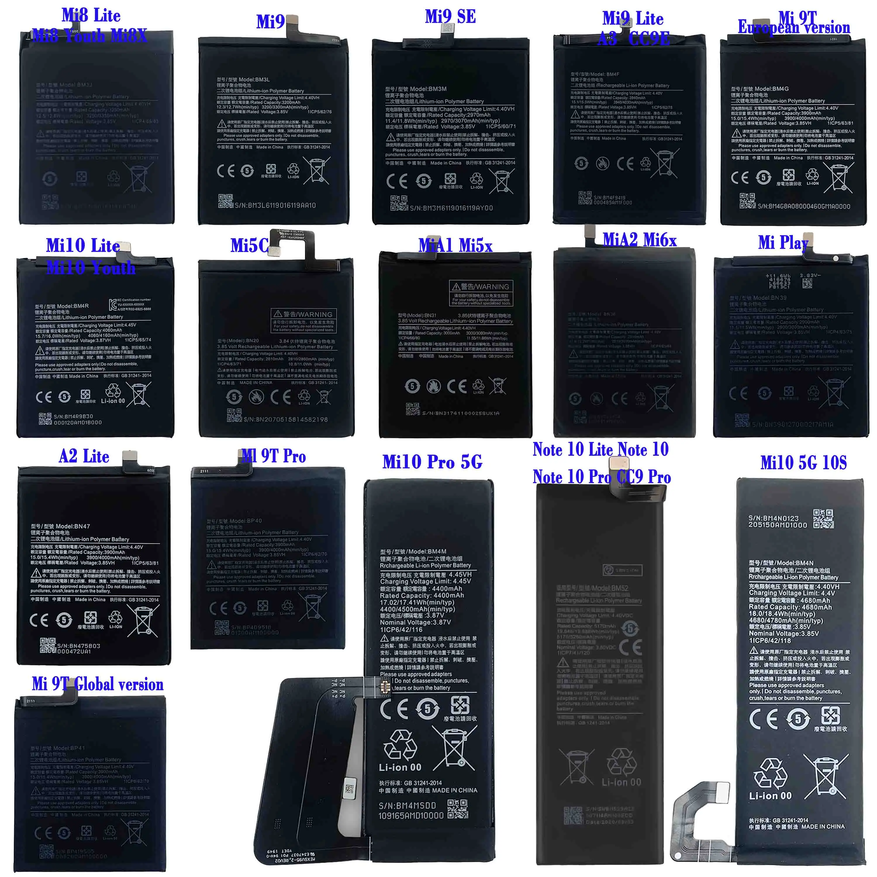 Xiaomi mi 3 4 5 6 4i 4C 5s 5s Plus mi 4s 5 Pro batterie 교체 용 공장 직접 배터리 xiaomi redmi 모든 모델