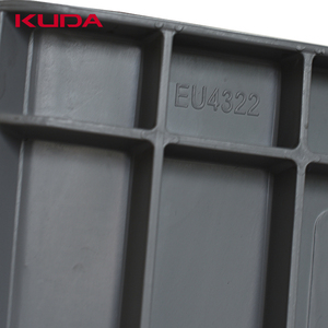 Kuda Heavy Duty Logistics Storage Stack Nest Turnover Tote Bins Caja móvil de plástico con tapa 80L Rectángulo Caja grande de pared sólida - Product Image 3
