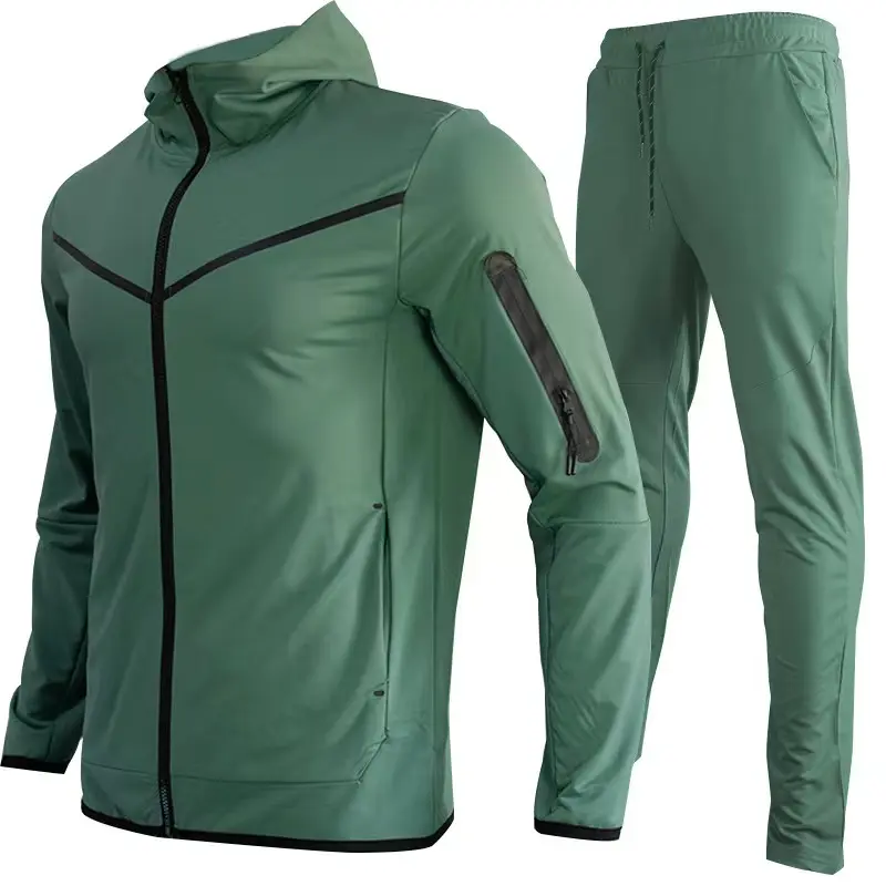RTS Sweat Suits Reiß verschlüsse 2-teiliges Hoodie-Set Jogging anzug Tech Fleece Trainings anzug Custom Logo Jacke Trainings anzüge für Männer