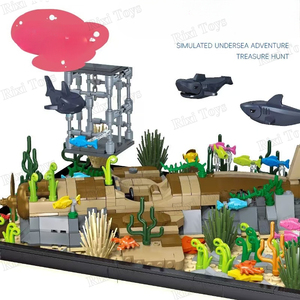 Jie yıldız JJ9048 deniz yaşamı macera dünya derin deniz modeli küçük parçacıklar monte oyuncaklar çocuklar için yapı taşları setleri - Product Image 5