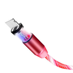 A Drag Three Streamer Data Cable for iPhone Android Type-C Mobile Phone Fast <strong>Charge</strong> Three in One Running Horse <strong>Lamp</strong> Light - Product Image 1