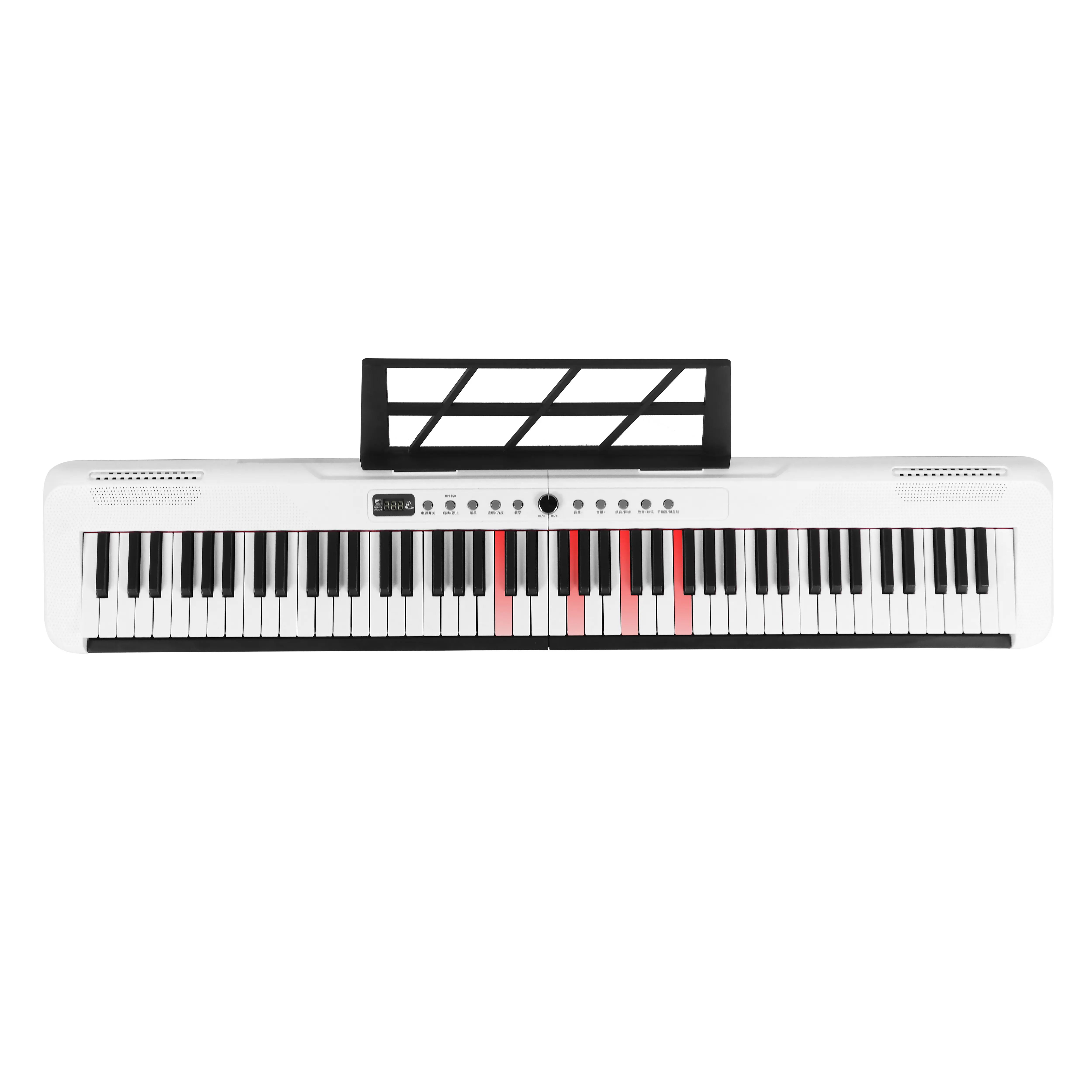 Meilleur prix 88 touches débutants jouet piano clavier électronique synthétiseur teclados orgue électronique avec éclairage et MIDI