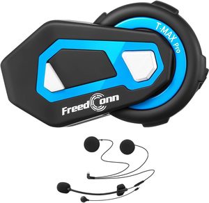 FreedConn Intercom TMAX PRO Motorcycle Group Hablando con sistema FM IP65 6 Riders 1000M Motocicleta Bluetooth Intercom - Product Image 1