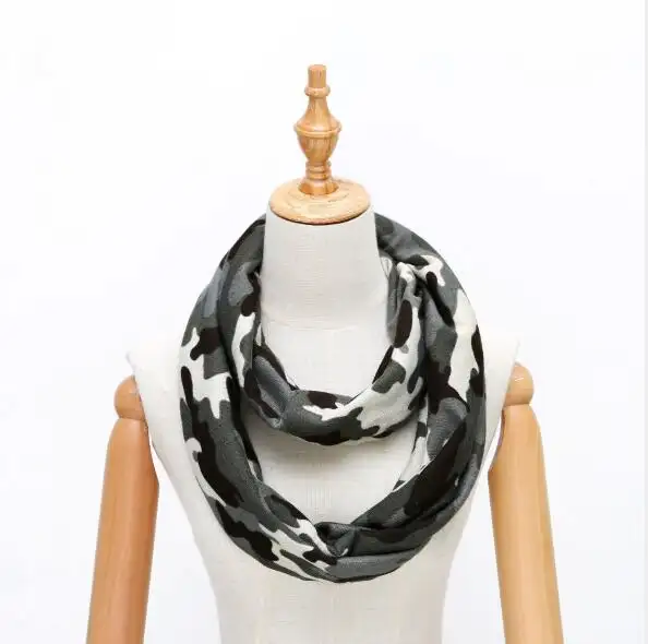 infinity scarf with zipper pocket infinity scarf with animal print fashion winter infinity scarf with pockets