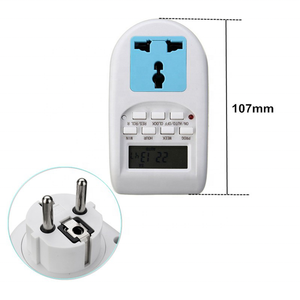 EU Germania presa di corrente universale timer display digitale A CRISTALLI LIQUIDI di controllo del tempo di AL-06 SPINA IN 24 ore TIMER - Product Image 5
